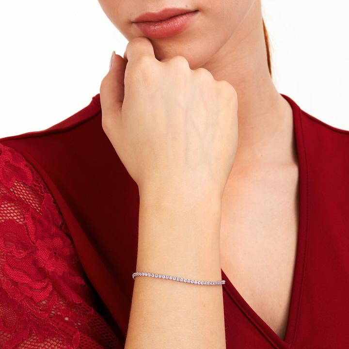 Immagine prodotto La Petite Story Bracciale tennis in argento con zirconi rosa Argento LPS05AWV32 (16 cm, Argento 925)