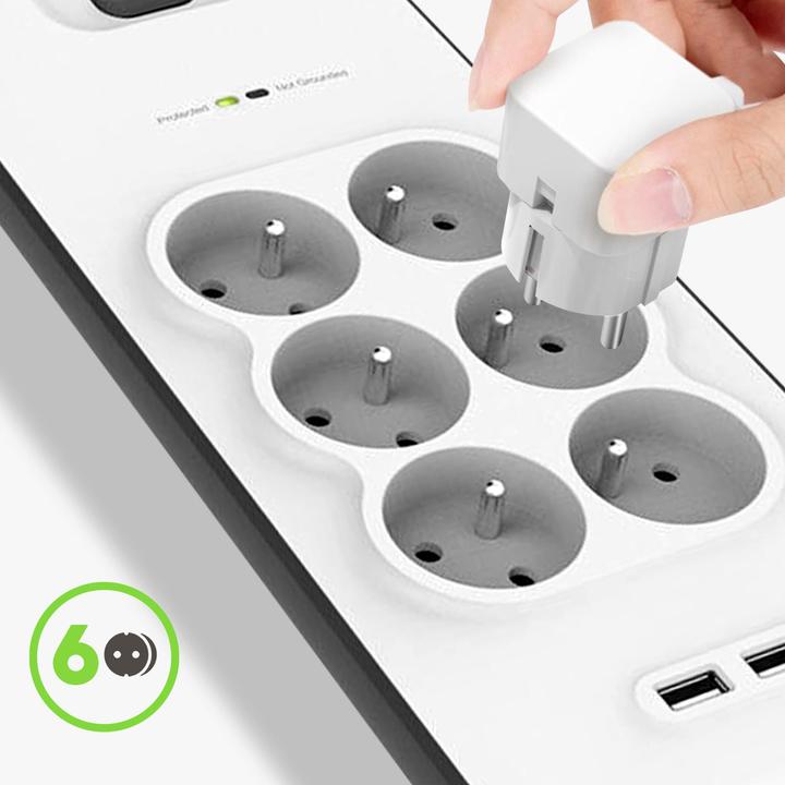 Actual product image Belkin BSV604ca2m White 6 AC outputs 2 m (6 x, CEE 7/5, 2 m)