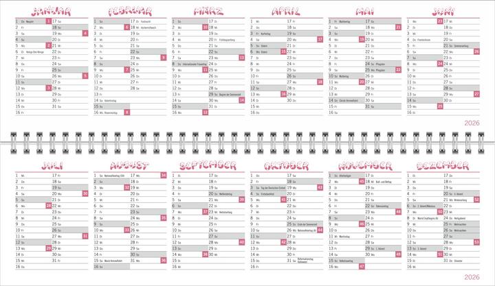 Produktbild Jacob Wochenquerplaner 2026 (A4)