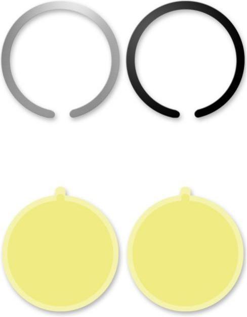 Produktbild Tech-Protect MagSafe MetalPlate Ring Universal Magnetic - Black/Silver (2 pcs)