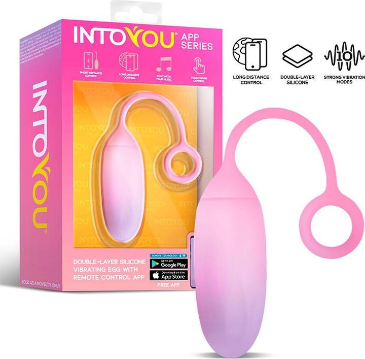 Produktbild IntoYou Vibrierendes Ei mit App. - Rosa/Blau