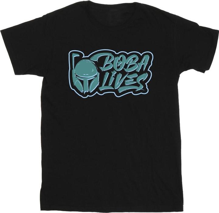 Star Wars The Book Of Boba Fett Lives Chest TShirt (4XL)