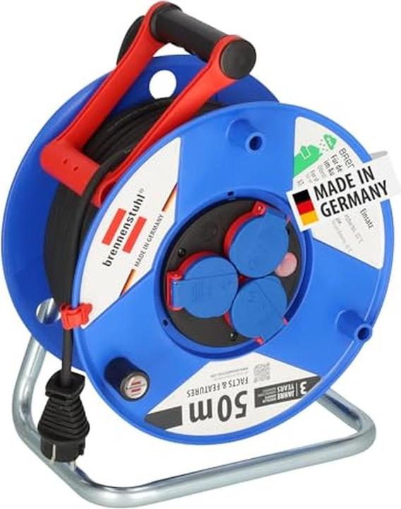 Actual product image Brennenstuhl Garant IP44 cable drum 50m AT-N05V3V3-F 3G1.5 12 (50 m, 1.50 mm²)
