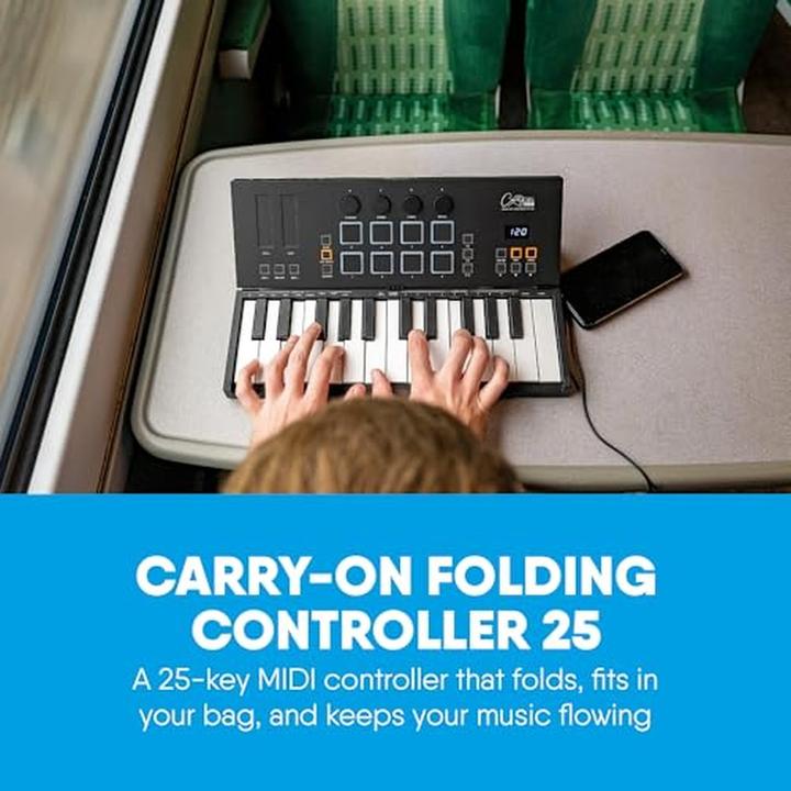 Produktbild Carry-On Folding Midi Controller 25 - Black (Keyboard)