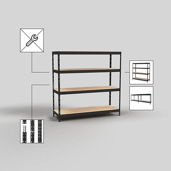 Actual product image kaiserkraft Lagan storage shelving unit