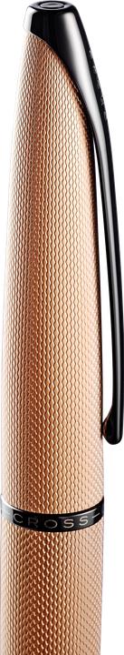 Actual product image Cross Fountain Pen ATX Rose Gold with etched diamond pattern, Fine Nib (Rose gold, 1 x)