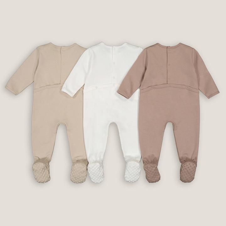 Actual product image La Redoute Collections Cotton 3-Pack Romper (80)