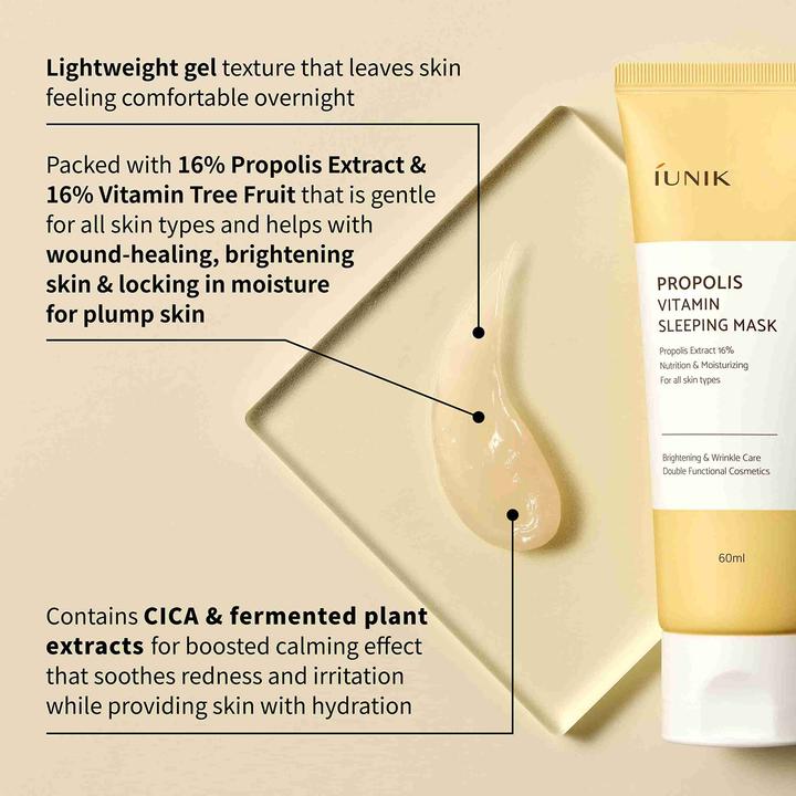 Actual product image iUNIK Propolis Vitamin Sleeping Mask (60 ml)