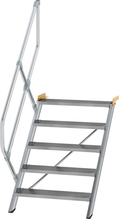 Actual product image Munk Stairs 45ï¿½ tread width 800 mm 5 treads aluminium ribbed (Scaffolding, 80 cm)