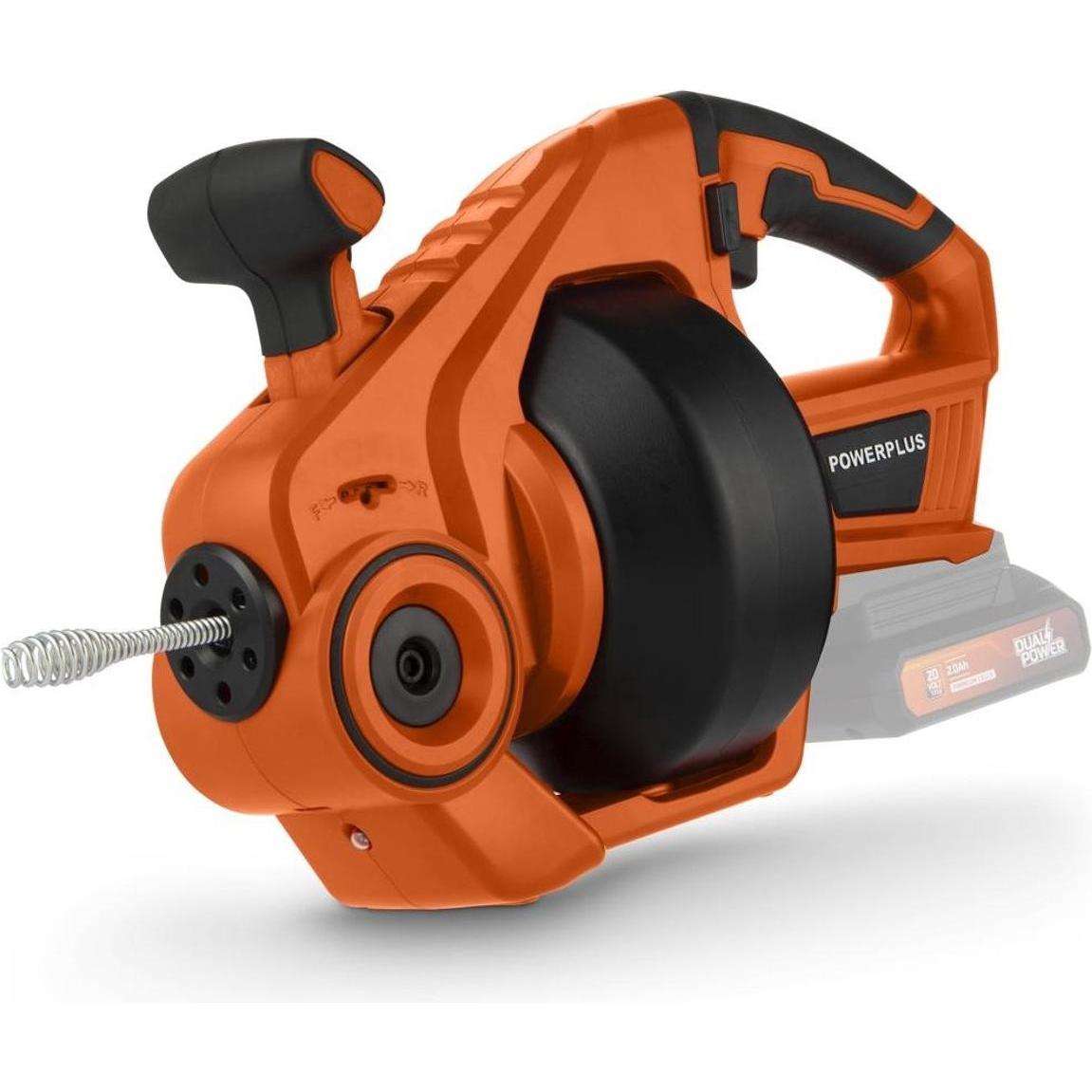 Powerplus batterij ontstoppingsveer POWDPG77500 - 20 Vontstopper - 7m spiraalveer - Gegalvaniseerd, Utensili pulizia