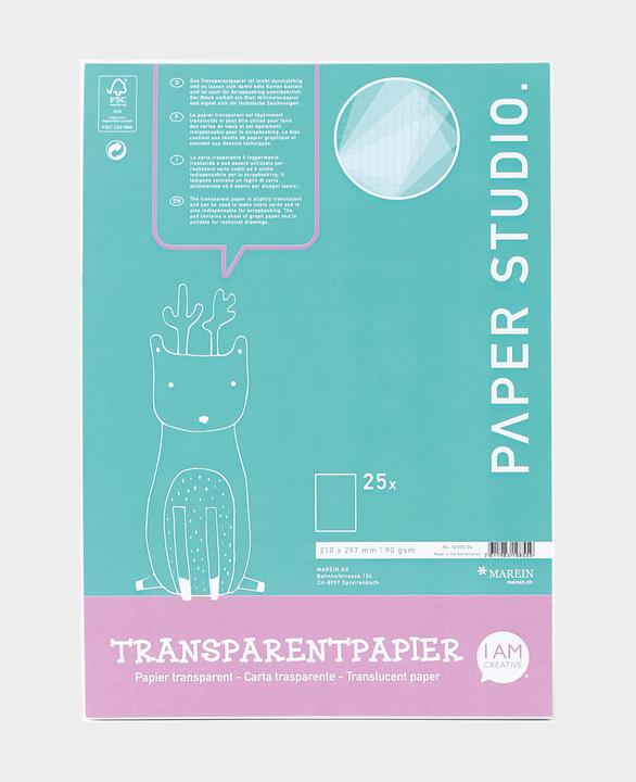 Image du produit I Am Creative Papier transparent bloc A4, 25 feuilles (90 g/m², 25 x)