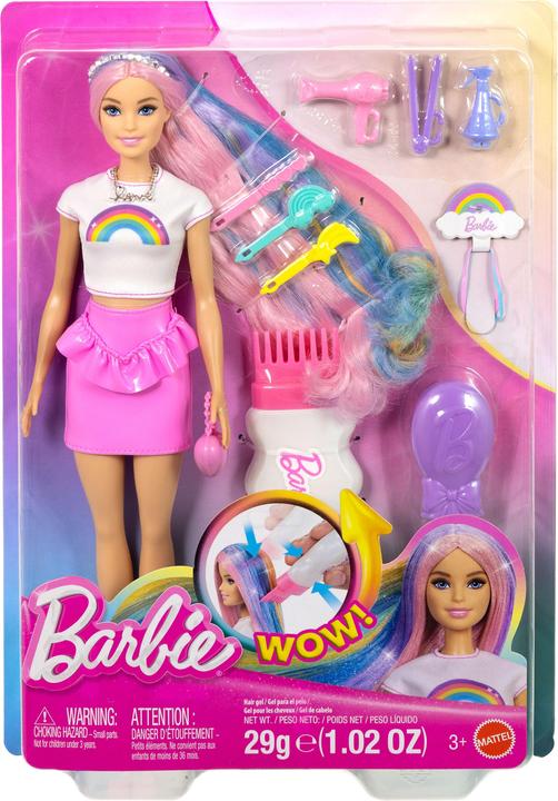 Image du produit 0 Haarspiel Puppe Regenbogen Glitzer