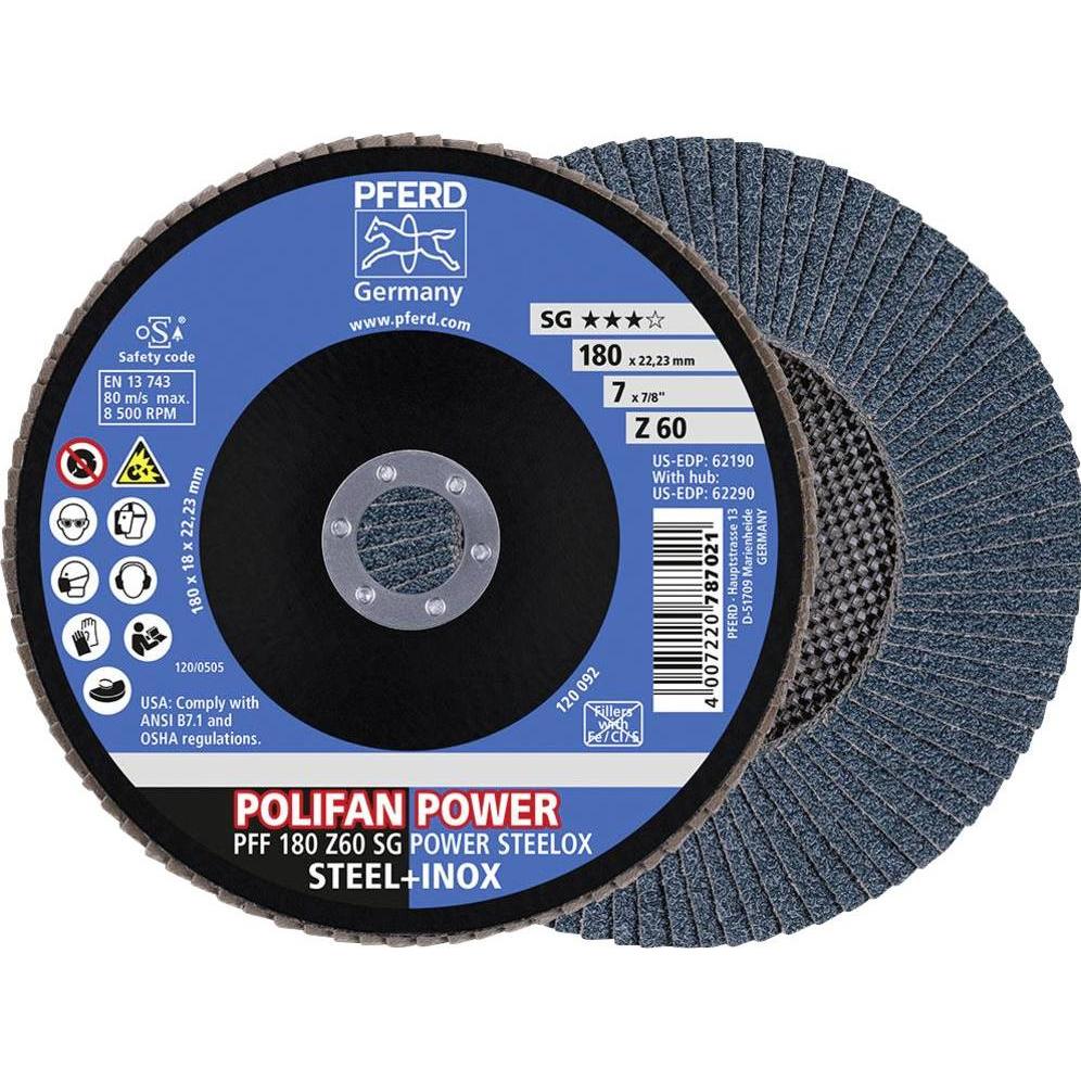 Pferd, Schleifmittel, POLIFANFächerscheibe PFF 60 SG POWER STEELOX (60)