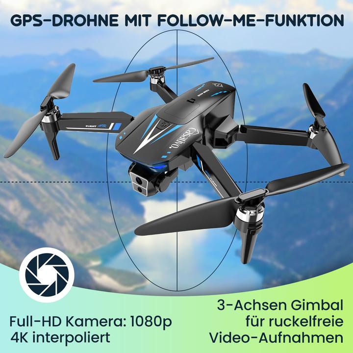 Actual product image Casativo GPS-Drohne mit Full-HD-Kamera, faltbar, 800m Reichweite (25 min, 456 g)