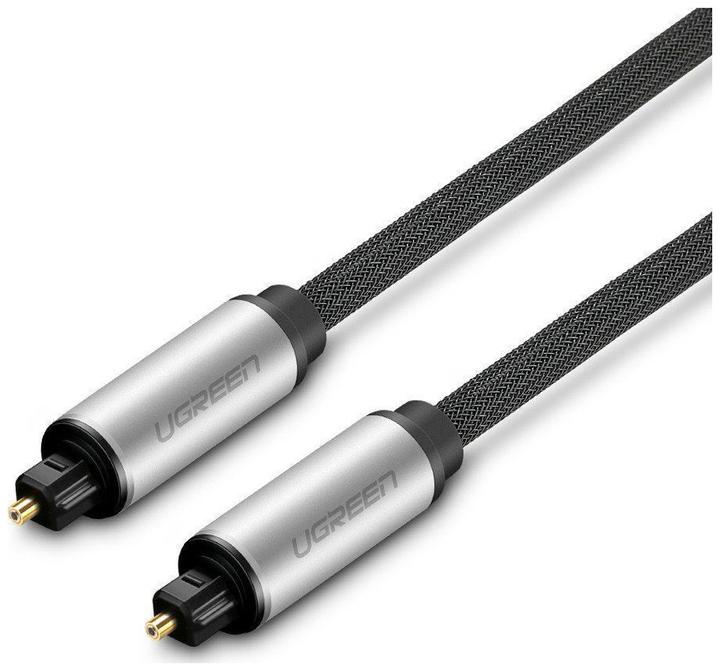 Productafbeelding Ugreen AV108 Toslink audio optische kabel, gevlochten aluminium, 1m (grijs) (1 m, TOSLINK)