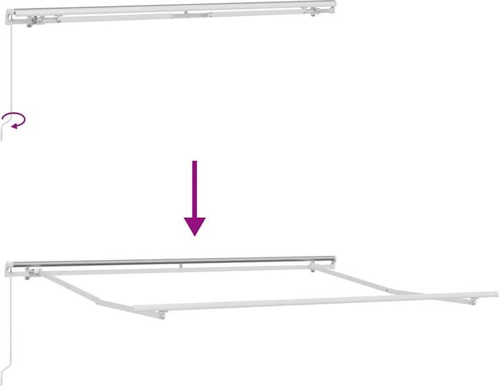 Actual product image vidaXL Einziehbare Markise (2.50 m)