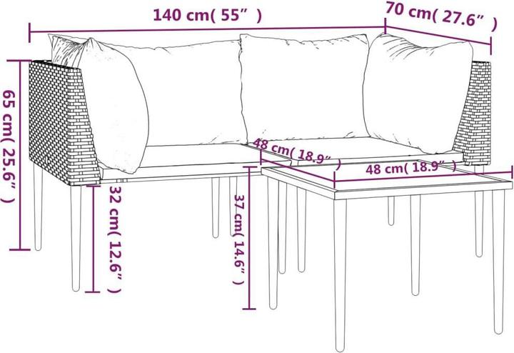 Produktbild vidaXL Garten Lounge Set