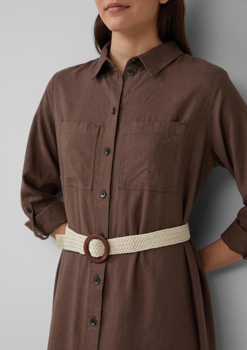 Image du produit S.Oliver Kleid Hemdblusenkleid im Relaxed Fit mit geflochtenem Gürtel (42)
