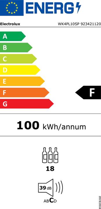 Energy Label Electrolux WK4PL10SP