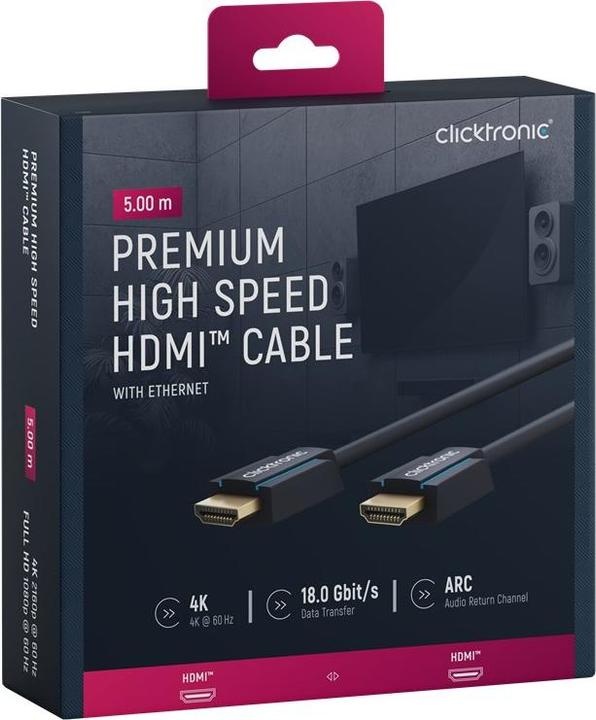 Produktbild Goobay Clicktronic High Speed HDMI Kabel Ethernet (5 m, HDMI)