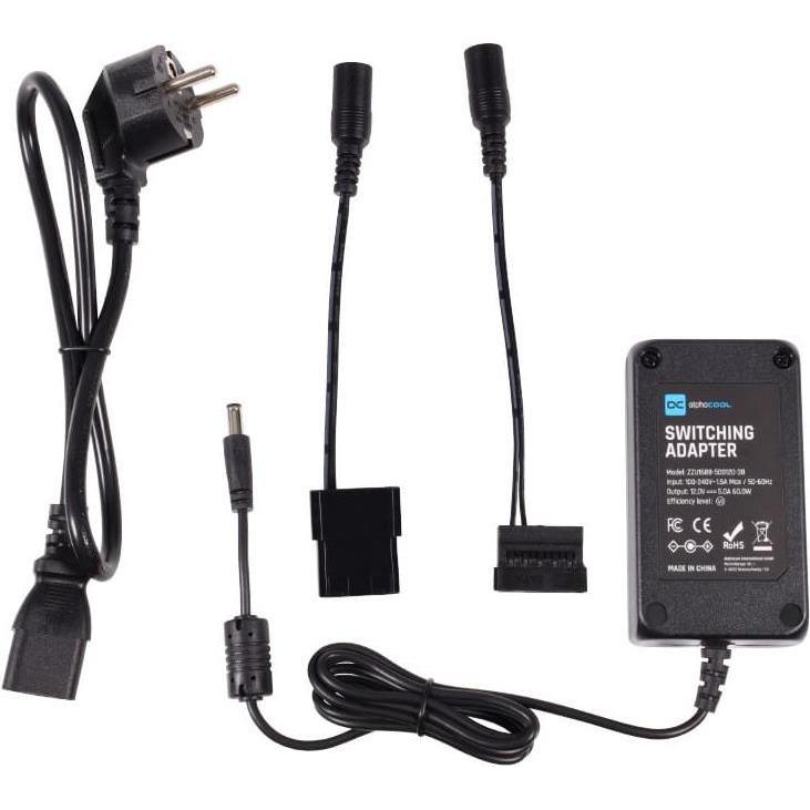 Alphacool Core 60W PSU Extern (60 W), Notebook Netzteil, Schwarz