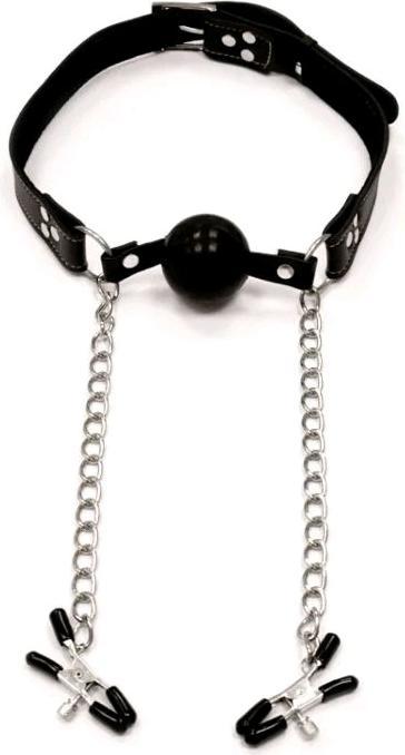 Produktbild Fetish Collection Deluxe Ball Gag En Tepelklemmen