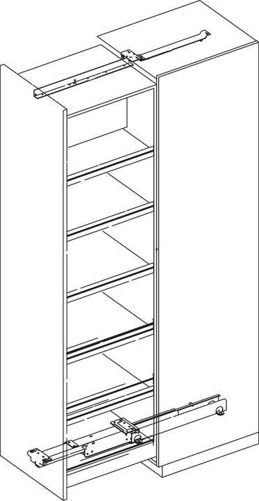 Produktbild HAWA Hochschrank-Front-Vollauszüge -FORTE für Holzkonstruktionen