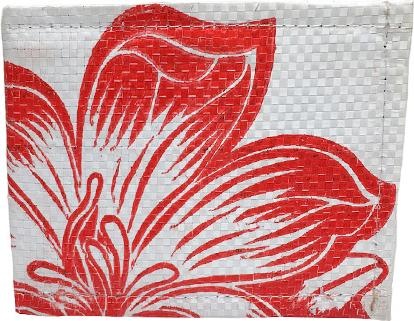 Image du produit Bekos Upcycling - porte-monnaie classique en sacs de riz recyclés Fleur