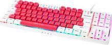 Produktbild Gamiac TKL90G Gaming Tastatur, Kailh Blue Switches, RGB - weiss/rot (DE, Kabelgebunden)