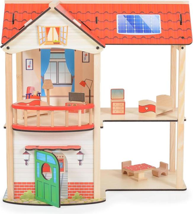 Produktbild Moni Holz-Puppenhaus Elly 11 Möbelstücke