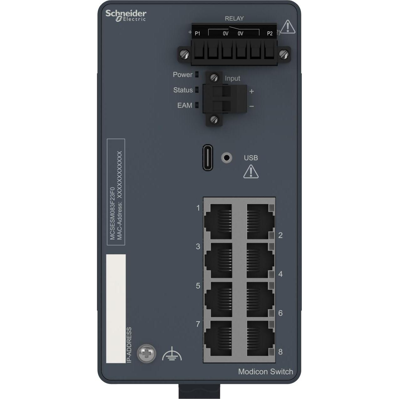 Thumbnail - Schneider Electric Schneider Modicon Managed MCSESM083F23F0Switch -8 Ports für Kupfer - Kupferdraht (8 Ports), Netzwerk ...