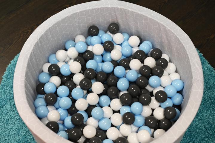 Produktbild Knorrtoys Bällebad soft - "Grey" - 300 balls creme/grey/lightblue (ca. 6cm Durchmesser)