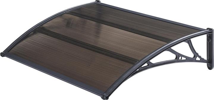 Produktbild En.Casa Vordach Mellerud 120x100 cm Schwarz/Braun