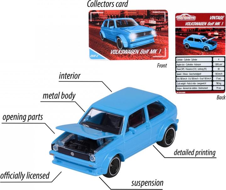 Produktbild Majorette Vintage VW Golf MK1, blue