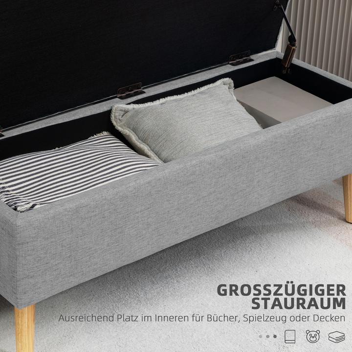 Actual product image Homcom Sitzbank Polyester, Kautschukholz Grau (39 cm)