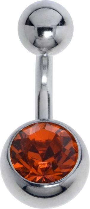 Actual product image Bijouteria Bellypiercing (Stainless steel, Zirconia)