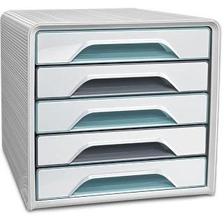 Cep, Dokumentenablage, Schubladenbox mit 5 flachen Schubladen Smoove Riviera 7-111 Ri Wassergrün/Grau (A4)