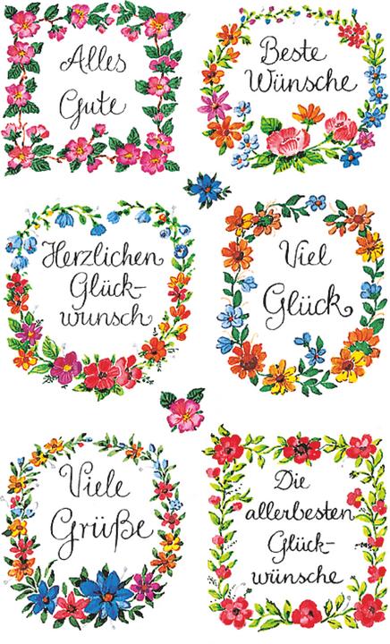 Image du produit Z-Design Sticker fleurs/texte