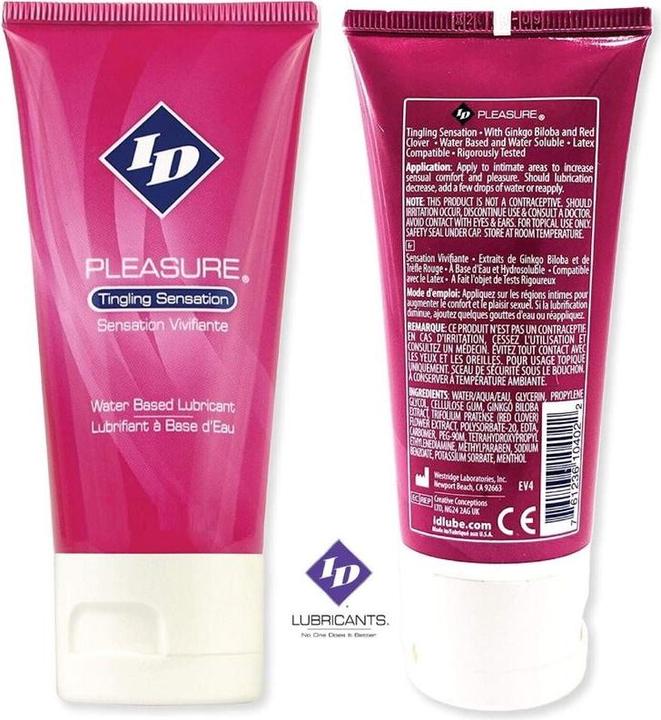 ID Pleasure - Wasserbasiertes Schmiermittel Tinging Sensation Travel Tube 60 ml
