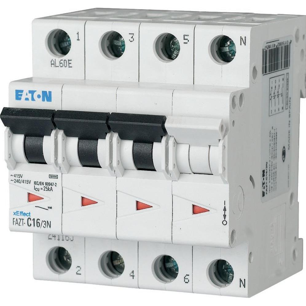 Eaton, Schutzschalter, Leitungsschutzschalter, 15 A, 3p+N, 241160