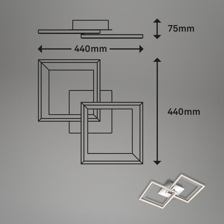Produktbild Briloner LED Deckenleuchte, alu-chrom, 2xLED/11W (1300 lm)