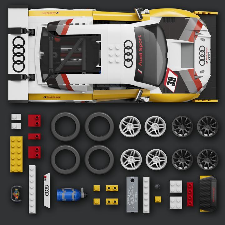 Actual product image Mattel Brick Shop Hot Wheels Elite Audi R8