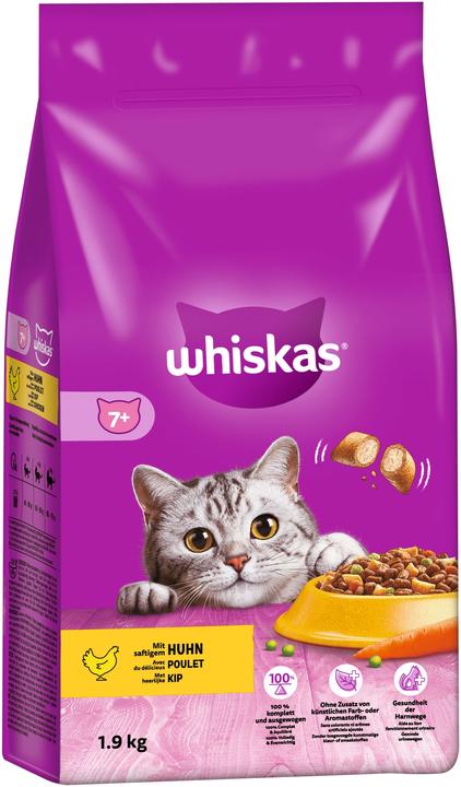 Image du produit Whiskas 7+ Avec poulet (Senior, 1 pcs, 1900 g)