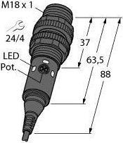 Actual product image Turck Diffuse reflection light scanner