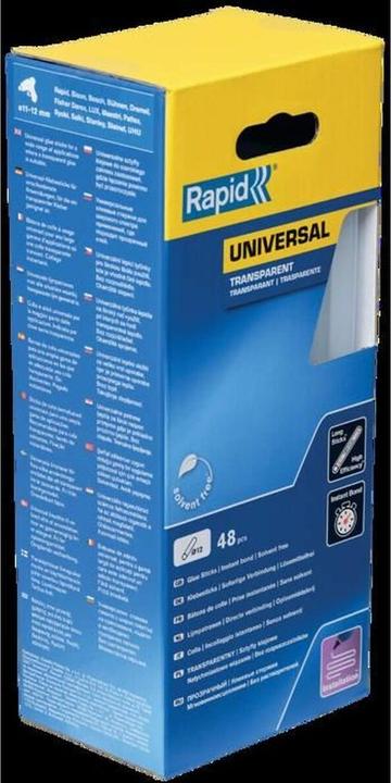 Actual product image Rapid Universal transparent glue sticks Ø12x190mm 48 pieces