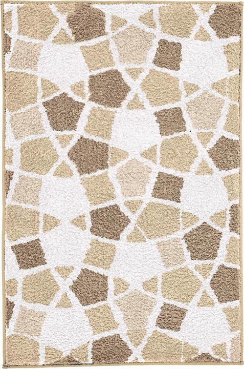 Immagine prodotto Kleine Wolke Tappeto da bagno Sintra 60 x 90 cm, marrone/bianco (60 x 90 cm)