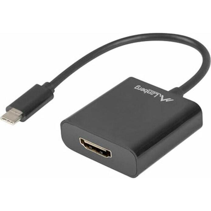 Lanberg Nero Usb C – Hdmi (Hdmi, 15 Cm), Adattatore Dati + Video,
