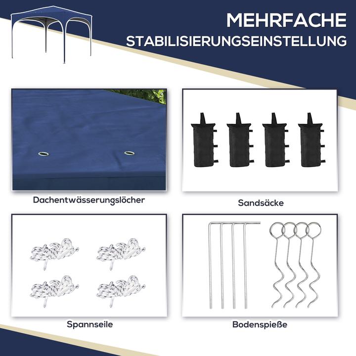 Actual product image Outsunny Pavilion with carrying bag and water drainage holes (295 cm, 295 cm)