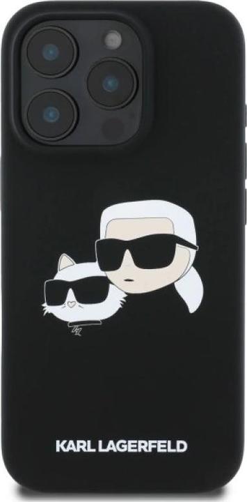 Produktbild Karl Lagerfeld KLHMP16XSKCHPPLK iPhone 16 Pro Max czarny/black HC MagSafe Sil Double Heads Print (Apple iPhone 16 Pro Max)