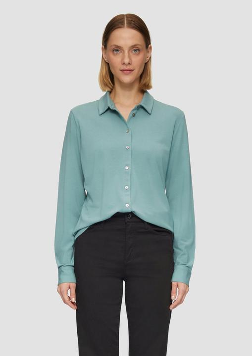 Actual product image S.Oliver T-Shirt Jersey-Bluse mit Hemdkragen und Knopfleiste (44)